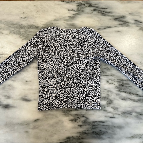Brandy Melville/ John Galt Tie-front Leopard Print Sweater - Picture 3 of 4
